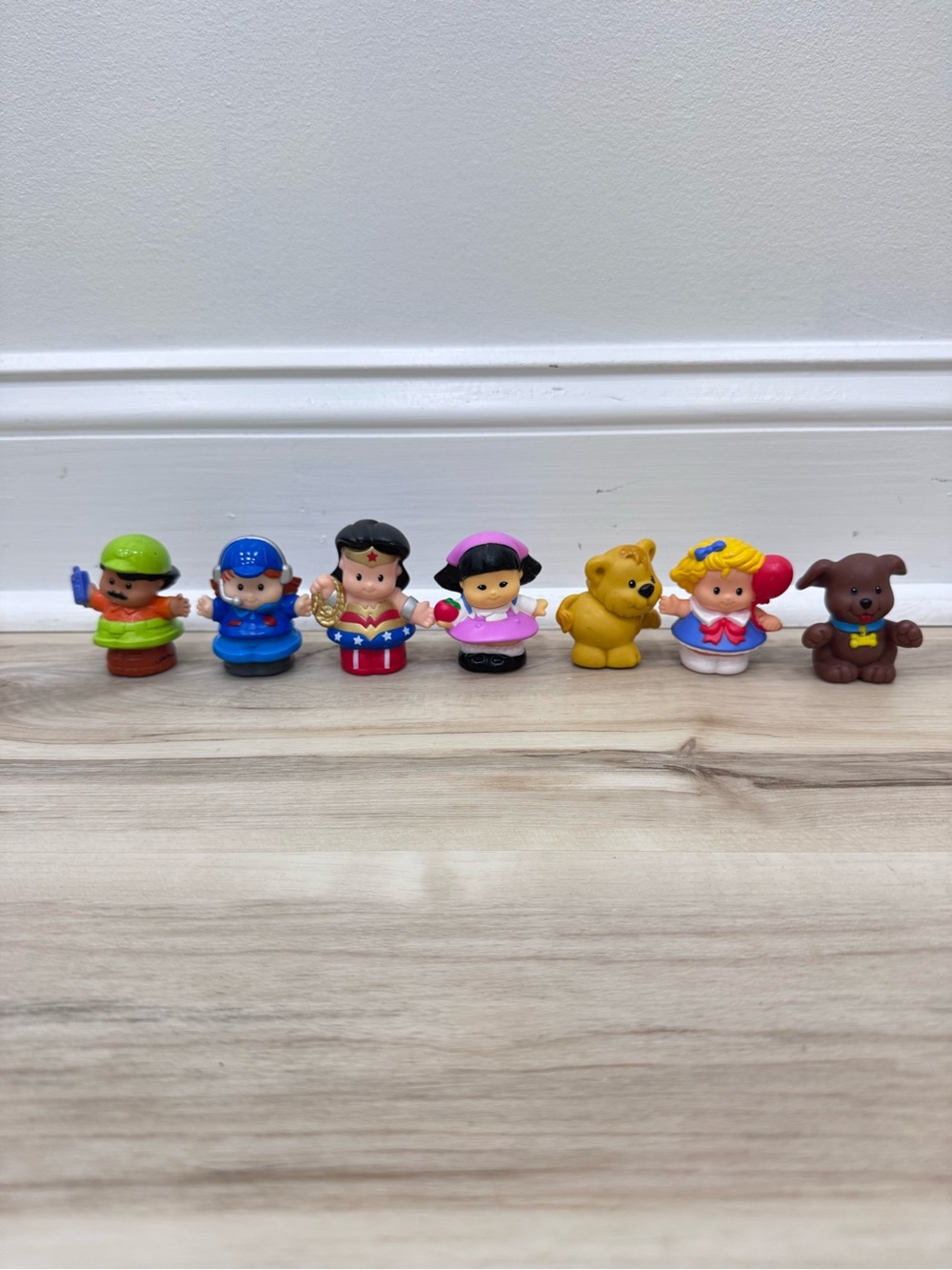Little People Figures Fisher Price 7 Piece Lot Mattel Plastic Toys Vintage